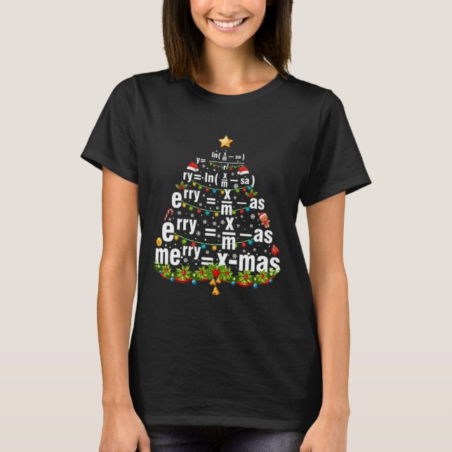 Camiseta Árvore de Natal de Clothing Mathing do Natal Xmas (Frente)