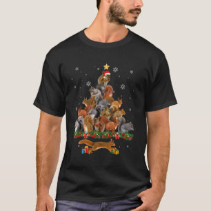 Camiseta Árvore de Natal de Esquilo Bonito, Árvore de Natal