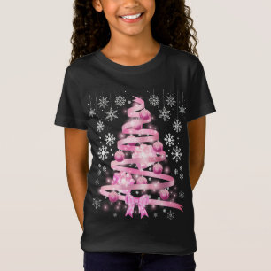 Camiseta Árvore de Natal de Floco de Neve Branco