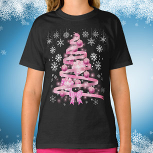 Camiseta Árvore de Natal de Floco de Neve Branco