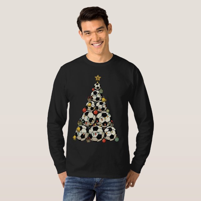 Camiseta Árvore de Natal de Futebol (Frente Completa)