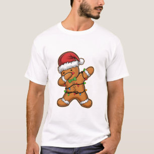 Camiseta Árvore de Natal de Gengibre Dançando Luz de Natal
