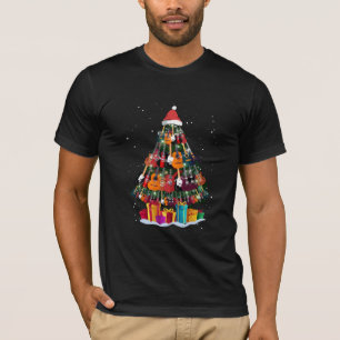 Camiseta Árvore de Natal de Guitarra Engraçada