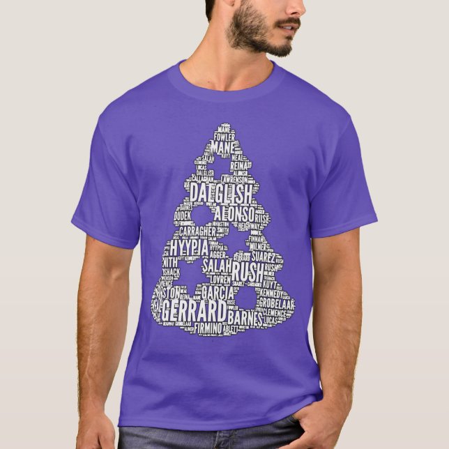 Camiseta Árvore de Natal de Liverpool de Natal (Frente)