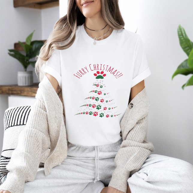 Camiseta Árvore de Natal de Pássaros Cães | Feliz Natal (Criador carregado)
