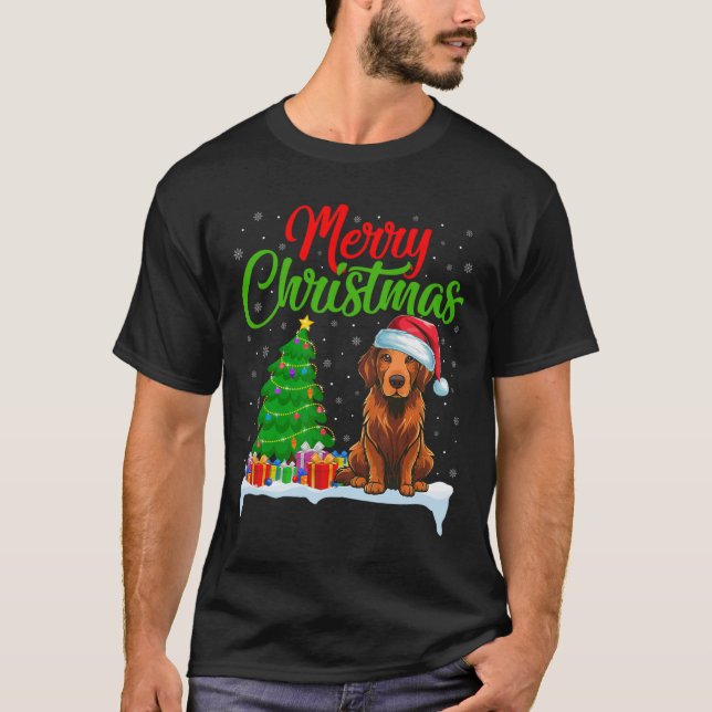 Camiseta Árvore de Natal de Retriever Baía de Chesapeake Is (Frente)