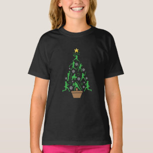 Camiseta Árvore de Natal de Softbol para Meninas Mulheres