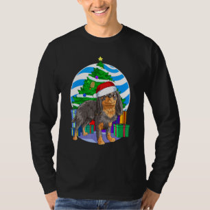 Camiseta Árvore de Natal de Toy Spaniel Cute Papais noeis