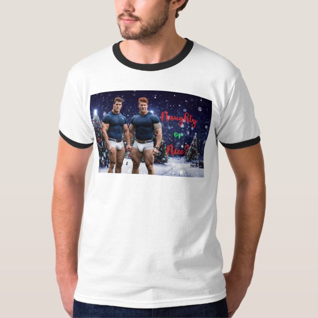 Camiseta Árvore de Natal decorada de SlipperyJoe (Frente)