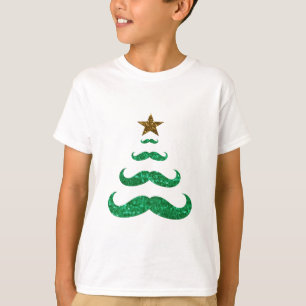 Camiseta árvore de natal do bigode