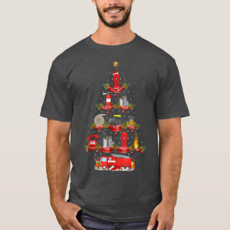 Camiseta Árvore de Natal do Bombeiro Lighting