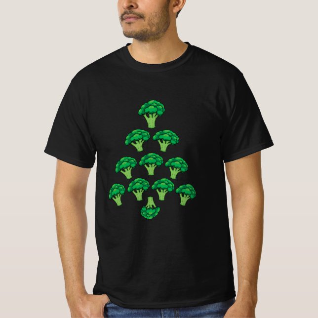 Camiseta Árvore de natal do Broccoli vegan (Frente)