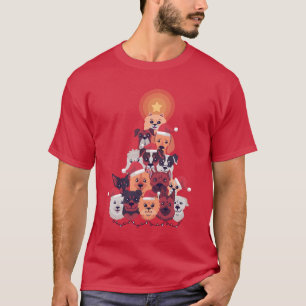 Camiseta Árvore de Natal do Cachorro Engraçado - Foster d