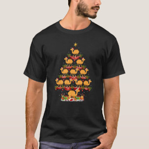 Camiseta Árvore de Natal do Camel Bactrian Papais noeis Fer