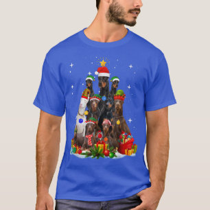Camiseta Árvore de Natal do Doberman Dog Engraçado