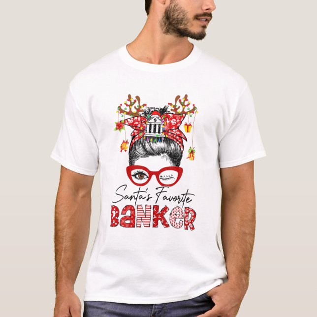 Camiseta Árvore de Natal do Hair Bun (Frente)