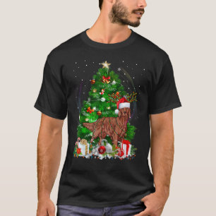 Camiseta Árvore de Natal do Irlandês Light Pajama Dog Xmas