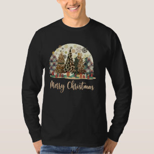 Camiseta Árvore de Natal do Leopardo Ocidental Feliz Natal