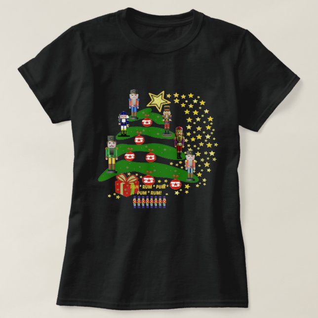Camiseta Árvore de Natal do Nutcracker (Frente do Design)
