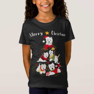 Camiseta Árvore de Natal do Oeste de Highland White Terrier