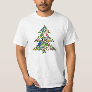 Camiseta Árvore de Natal do papagaio