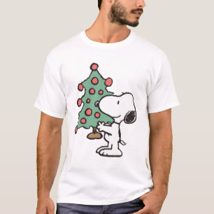 Camiseta árvore de natal do snoopy