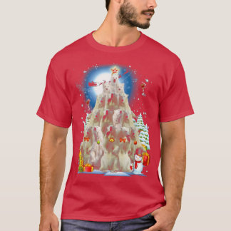 Camiseta Árvore de Natal do Urso Polar Decorre Neve Natal