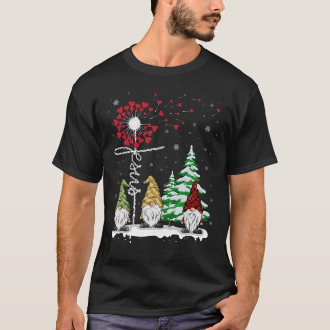Camiseta Árvore de Natal dos Gnomos Jesus Dandelion (Frente)