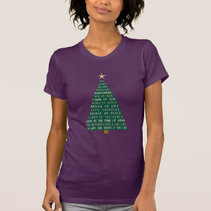 Camiseta Árvore de Natal dos Nomes de Jesus