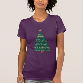 Camiseta Árvore de Natal dos Nomes de Jesus
