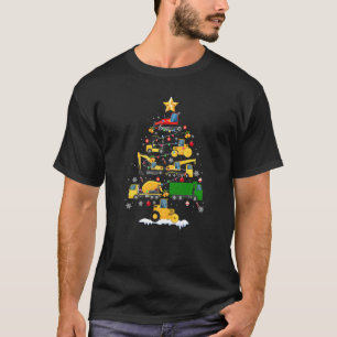 Camiseta Árvore de Natal dos Veículos de Construção Dec