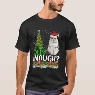 Camiseta Árvore de Natal É Alegre o Suficiente Gato de Trap
