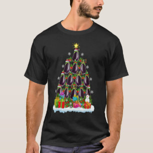 Camiseta Árvore de Natal EggPlant Xmas Holiday