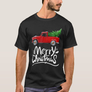 Camiseta Árvore de Natal em Carrinho Antigo no Carro Férias