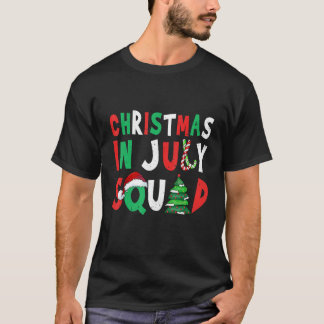 Camiseta Árvore de Natal em Julho Verão Homens Mulheres Cr
