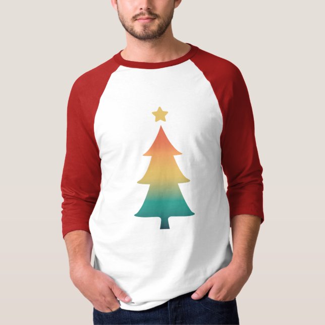 Camiseta Árvore de Natal em T-Shirt (Frente)