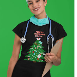 Camiseta Árvore de Natal Enfermeira Feliz Natal
