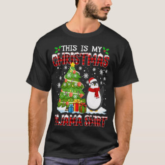 Camiseta árvore de natal engraçada pajama pinguim do pingui