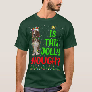 Camiseta Árvore de Natal Engraçada, Será que este Basset Ho