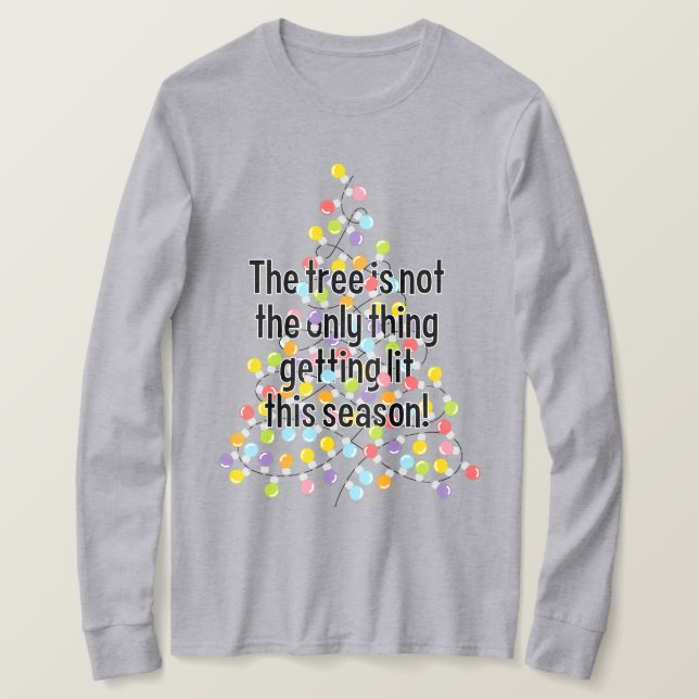 Camiseta Árvore de Natal Engraçado (Frente do Design)