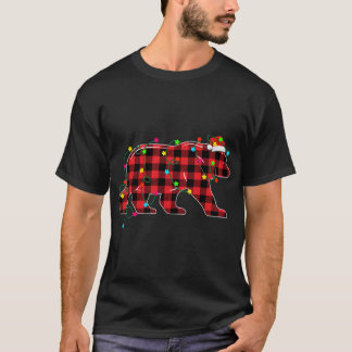 Camiseta Árvore de Natal Engraçado Árvore Vermelha Xadrez X
