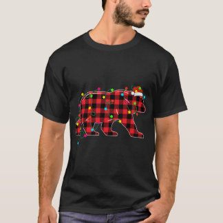 Camiseta Árvore de Natal Engraçado Árvore Vermelha Xadrez X