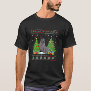 Camiseta Árvore de Natal Engraçado Luz Foca Xmas Feia Doce