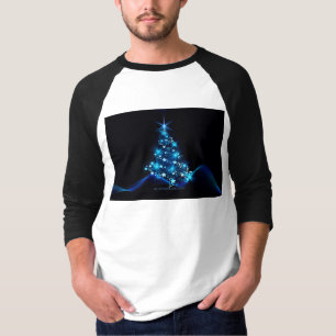 Camiseta Árvore de Natal estilizada e brilhante da Slippery