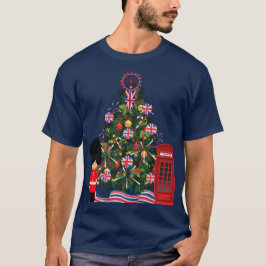 Camiseta Árvore de Natal Euro British Europe, excelente Bri