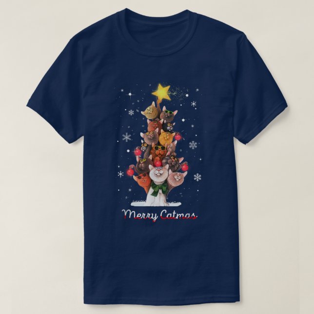 Camiseta Árvore de Natal Feia, Engraçado Natal Gentil Xmas  (Frente do Design)