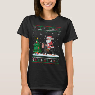Camiseta Árvore de Natal Feia Luzes de Natal Papais noeis d