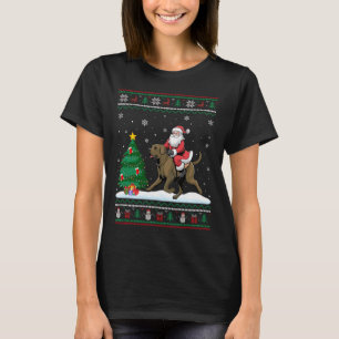 Camiseta Árvore de Natal Feia Luzes de Natal Papais noeis d