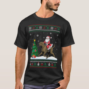 Camiseta Árvore de Natal Feia Luzes de Natal Papais noeis d