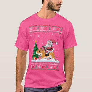 Camiseta Árvore de Natal Feia Luzes de Natal Papais noeis d